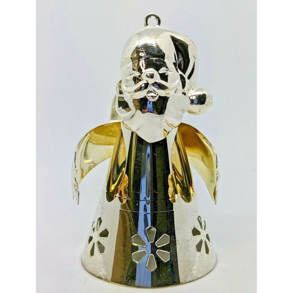 Santa Napkin Ring Holder/Ornaments Set of 12 Regal Silver Plate